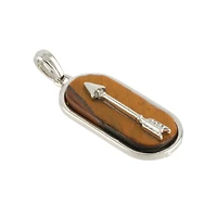Tiger Eye Arrow Oval Pendant by Bead Landing™