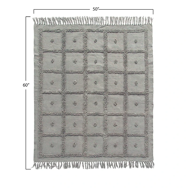 Hello Honey® Grey Cotton Chenille Throw Blanket