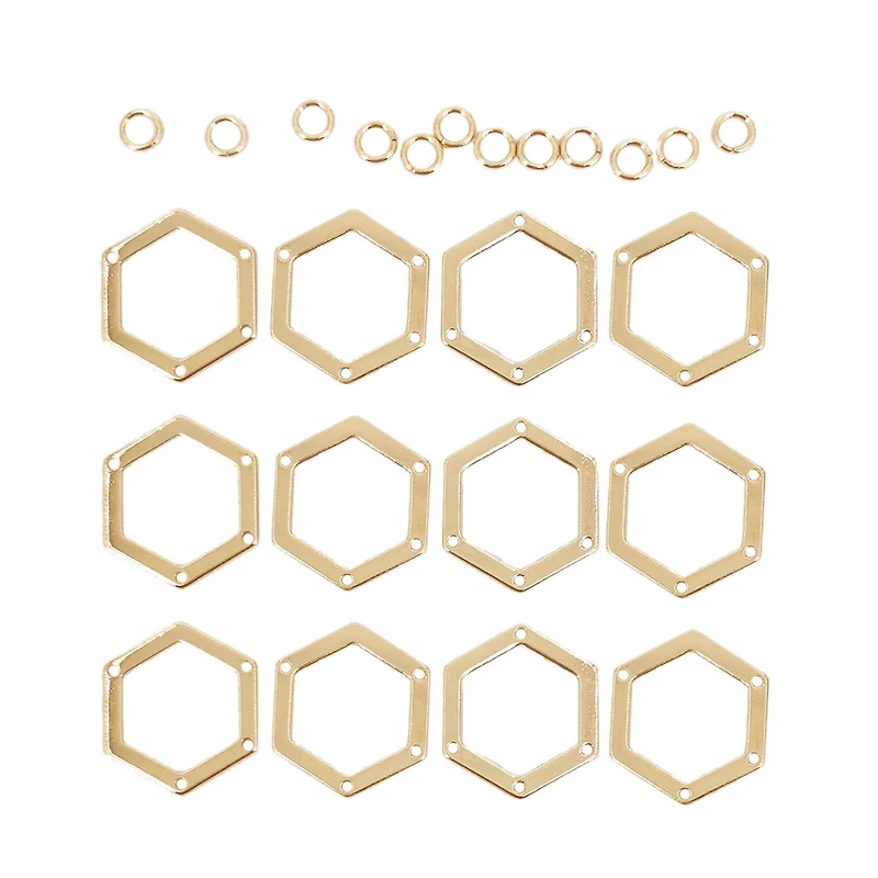 Hexagon Connectors & Jump Rings by Bead Landing™