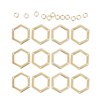 Hexagon Connectors & Jump Rings by Bead Landing™