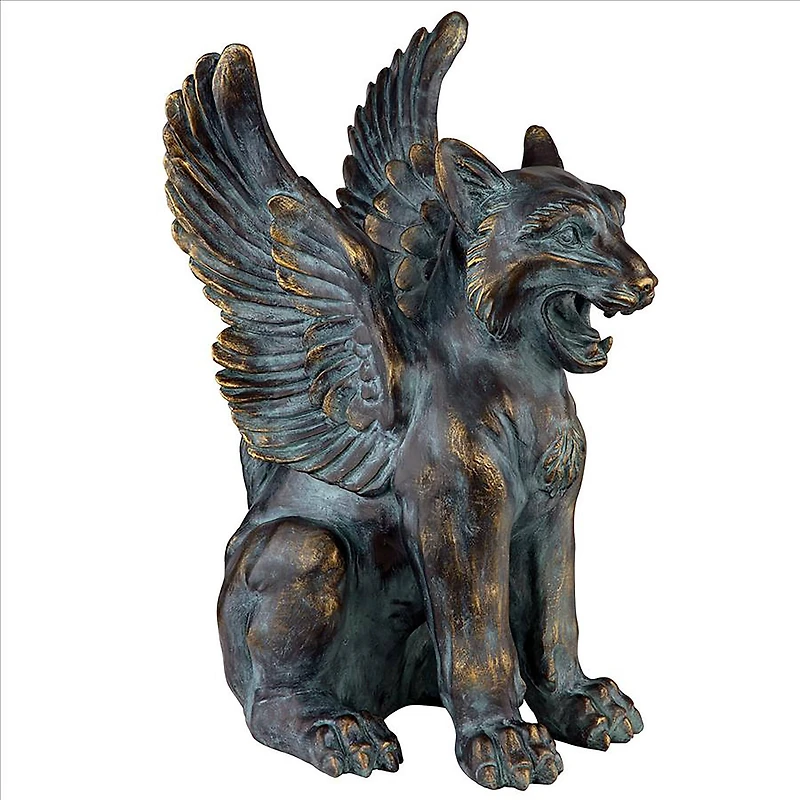Design Toscano 18" Caesar's Griffin Winged Lion Statue