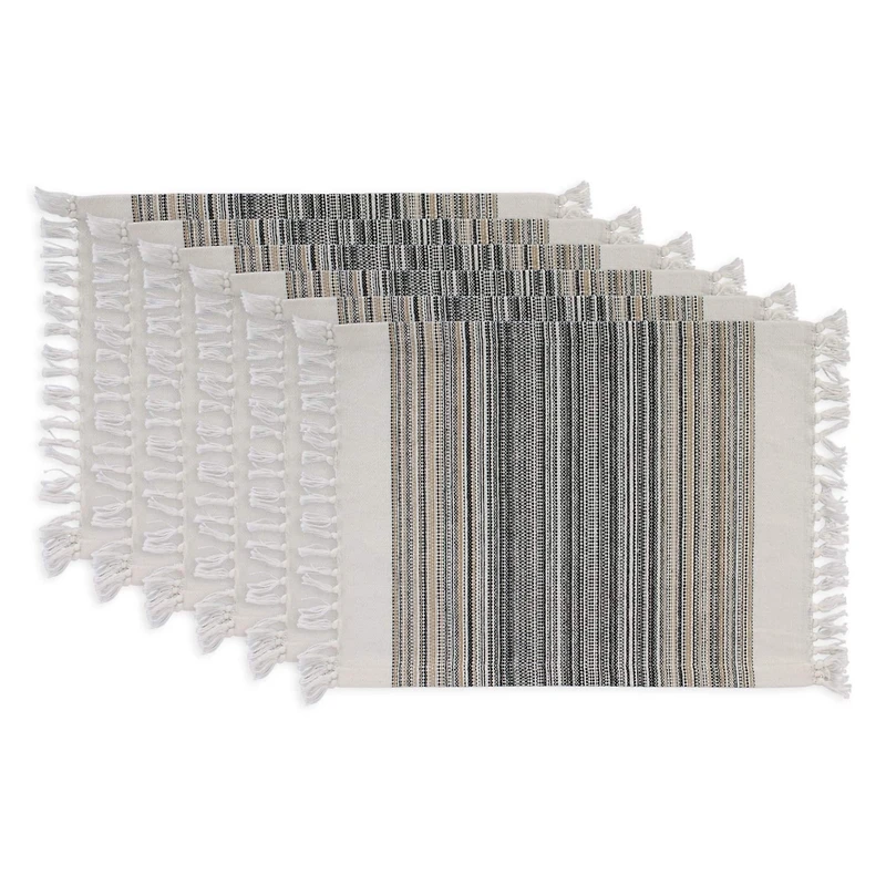 DII® 13" x 20" Fringed Striped Tabletoppers
