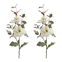 37.5" White Magnolia Floral Sprays, 2ct.