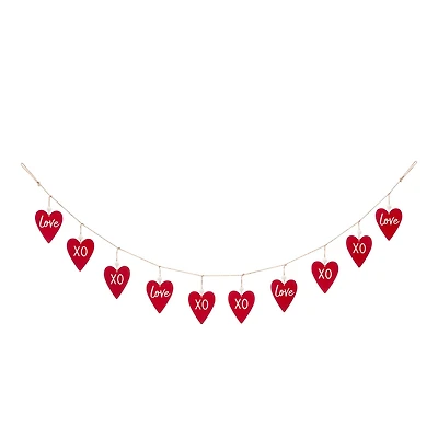Glitzhome® 6ft. Valentine's Day Heart Garland