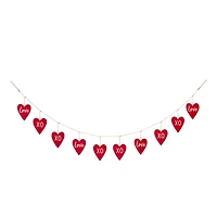 Glitzhome® 6ft. Valentine's Day Heart Garland