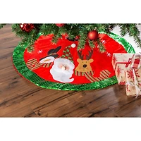 DII® Santa & Snowman Holiday Tree Skirt