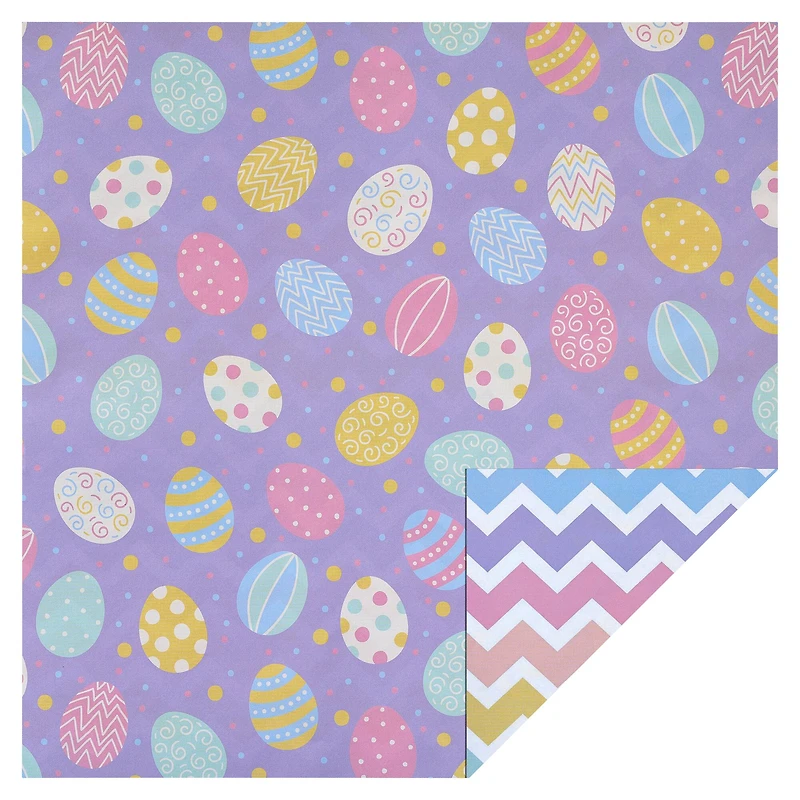 48 Pack: Easter Eggs Double-Sided Cardstock Paper by Recollections™, 12" x 12"