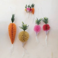 Hello Honey® 35.5" Cream Flocked Bottle Brush Turnip Ornament