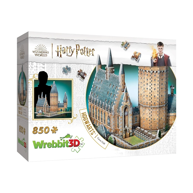 Harry Potter Collection - Hogwarts Castle - 2 3D Puzzles: Great Hall and Astronomy Tower: 1725 Pcs