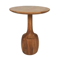 Brown Mango Wood Handmade Accent Table with Elevated Bases Set