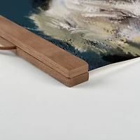 Painted Cow 12" x 18" Teak Hanging Canvas