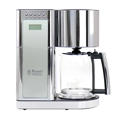 Russell Hobbs Silver Stainless Steel 8 Cup Glass Coffeemaker