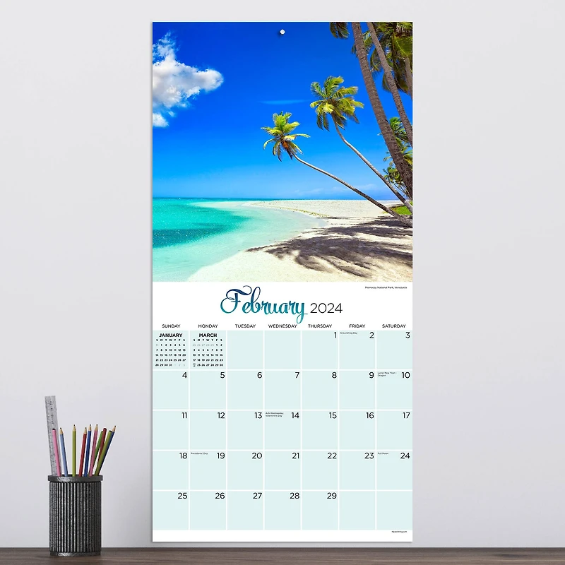 TF Publishing 2024 Tropical Beaches Wall Calendar