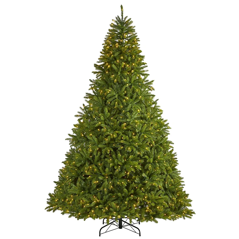 9ft. Pre-Lit Sierra Spruce Artificial Christmas Tree, Clear LED Lights