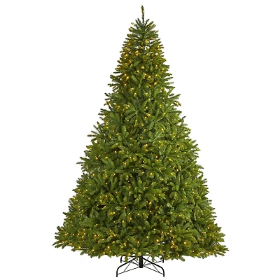 9ft. Pre-Lit Sierra Spruce Artificial Christmas Tree, Clear LED Lights