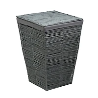 22" Coastal Collection Cool Gray Laundry Hamper with Lid