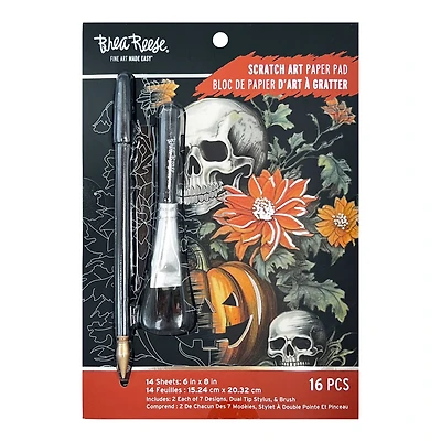 Brea Reese™ 6" x 8" Spooky Season Scratch Art Paper Pad