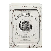 16" White Wood Farmhouse Wine Rack