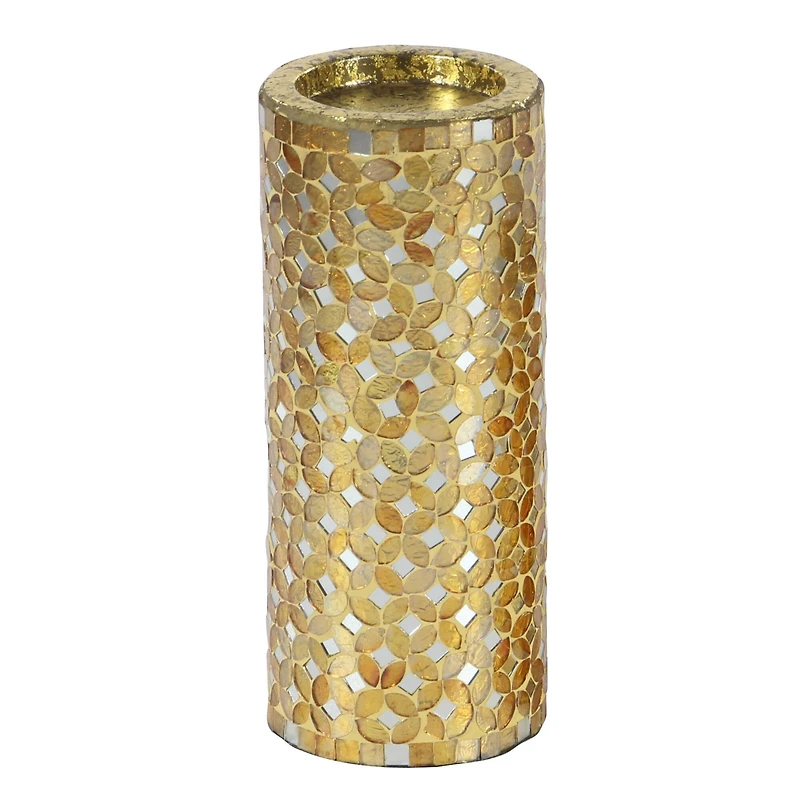Gold Metal Glam Candle Holder Set