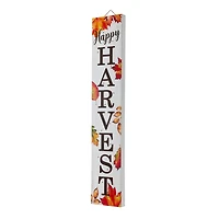 Glitzhome® 42" Fall Lighted Maple Leaves Wooden Porch Sign