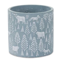 Woodland Winter Stone Planter Set