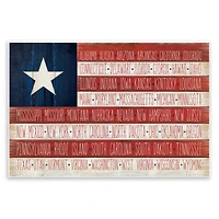 Stupell Industries American Flag with States Wall Plaque Art