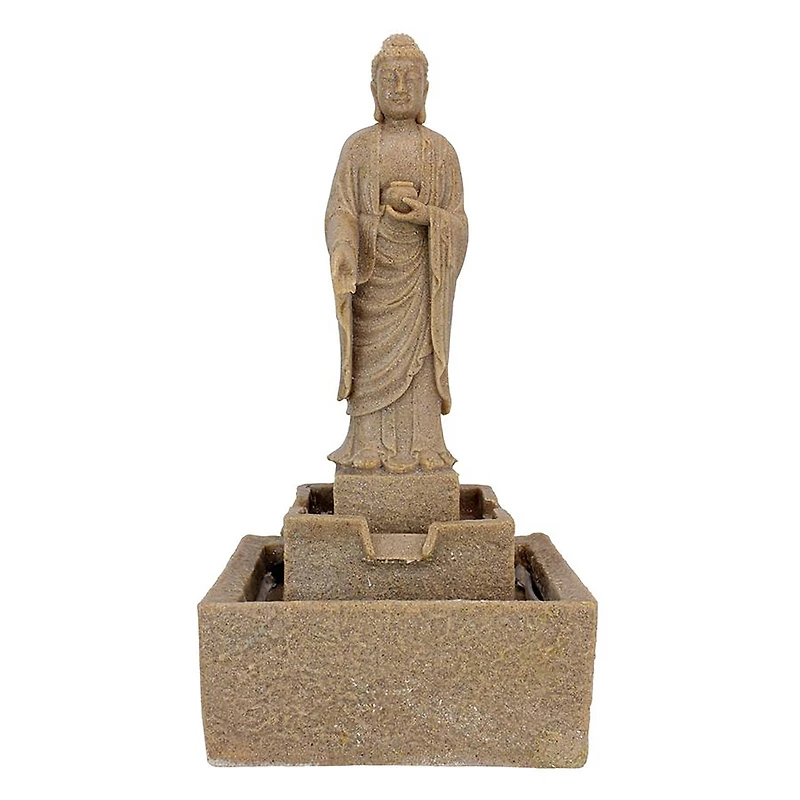 Design Toscano 23.5" Earth Witness Buddha Illuminated Garden Fountain