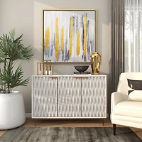 15" Gold Aluminum Melting Drip Vase