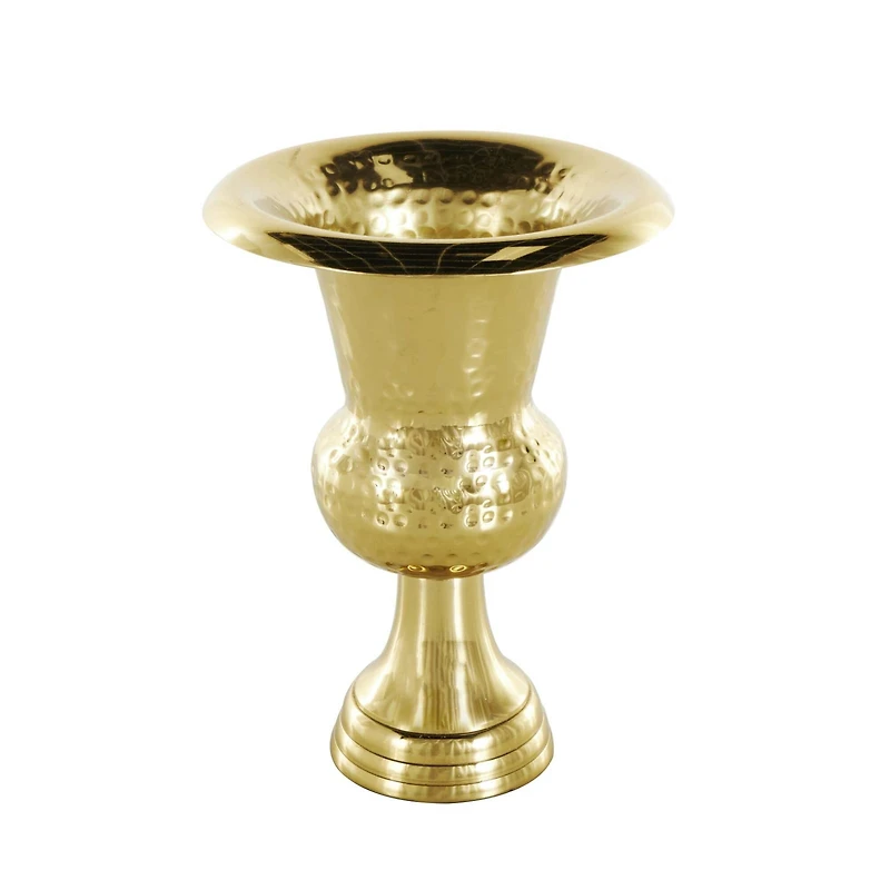11" Gold Textured Metal Vase
