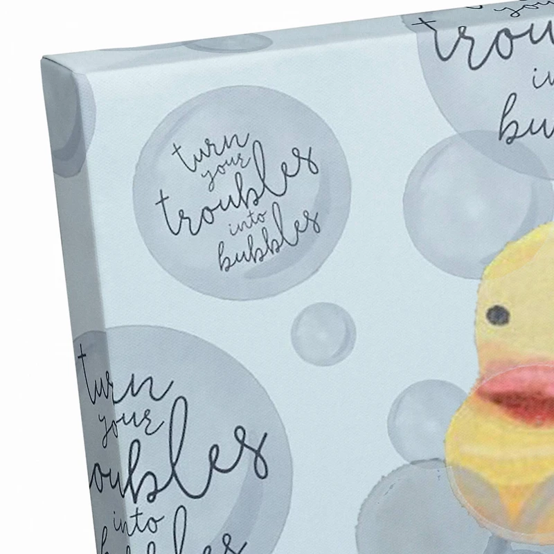 Turn Your Troubles Into Bubbles With Ducky Canvas Wall Art