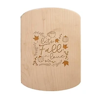 Let's Fall in Love 11" x 8" Maple Oval Cutting Board