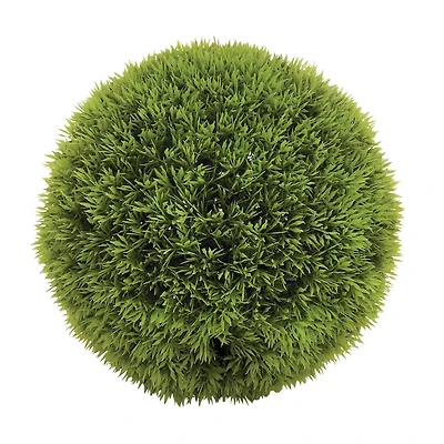 CosmoLiving by Cosmopolitan 9" Green Contemporary Style Faux Grass Ball Artificial Foliage