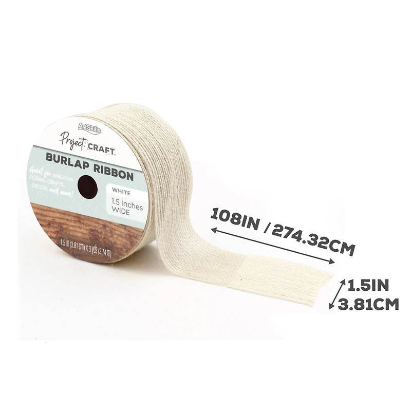 ArtSkills® Project: Craft™ 1.5” x 3yd. Burlap Ribbon, 3ct.