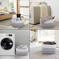 NEX™ Gray & White Cotton Rope Storage Baskets, 3ct.