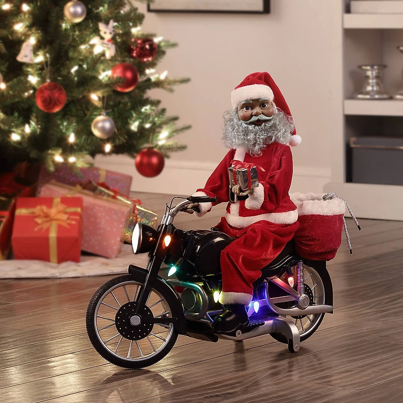 20" Black Motorcycling Santa