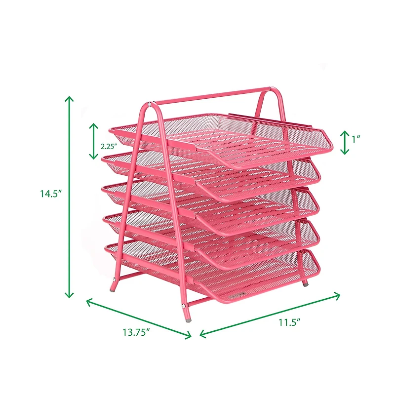 Mind Reader Desk Organizer with 5 Sliding Trays