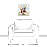 Bunny in Pot 16" x 16" Canvas Wall Art