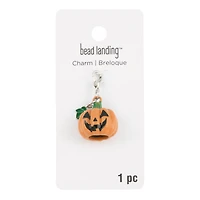 Orange Jack-o'-Lantern Charm by Bead Landing™