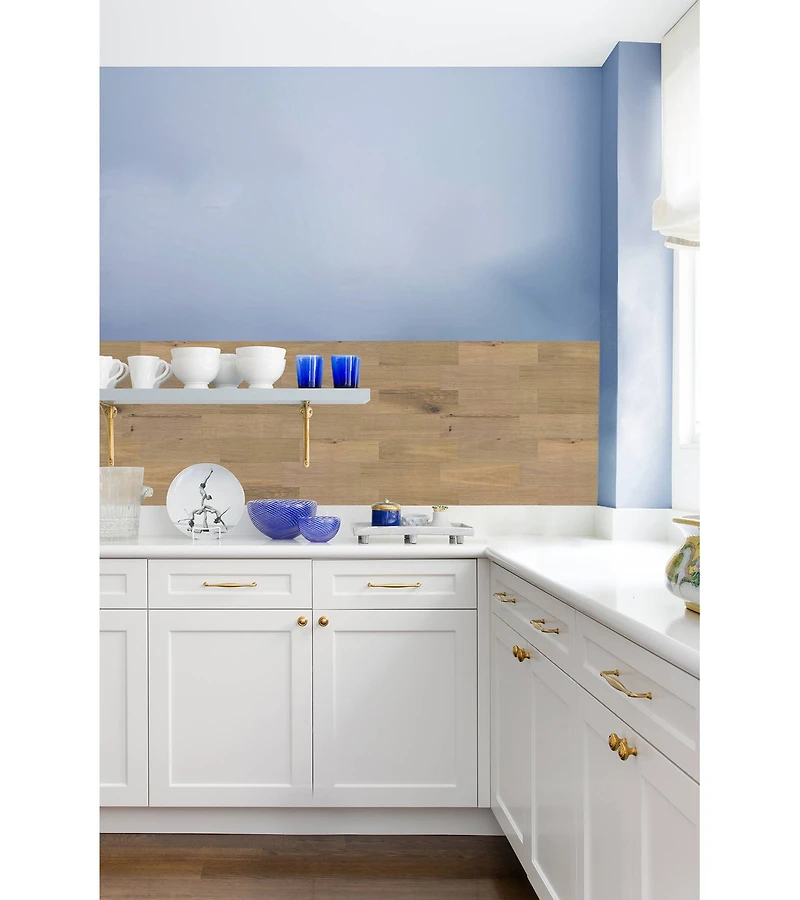 WallPops Faux Wood Natural Peel & Stick Wall Tiles