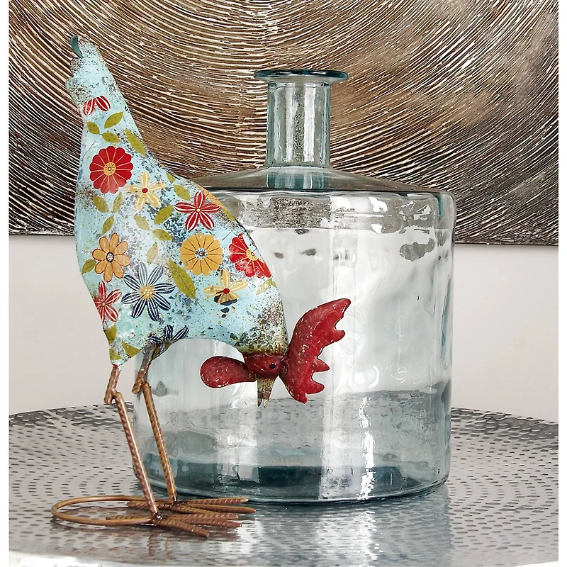 17" Clear Glass Farmhouse Vase