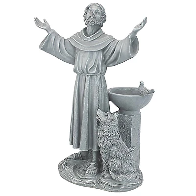 Design Toscano 19" St. Francis's Garden Blessing Sculpture
