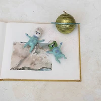 Hello Honey® 5.5" Green Beaded Planet Round Plastic Ornament