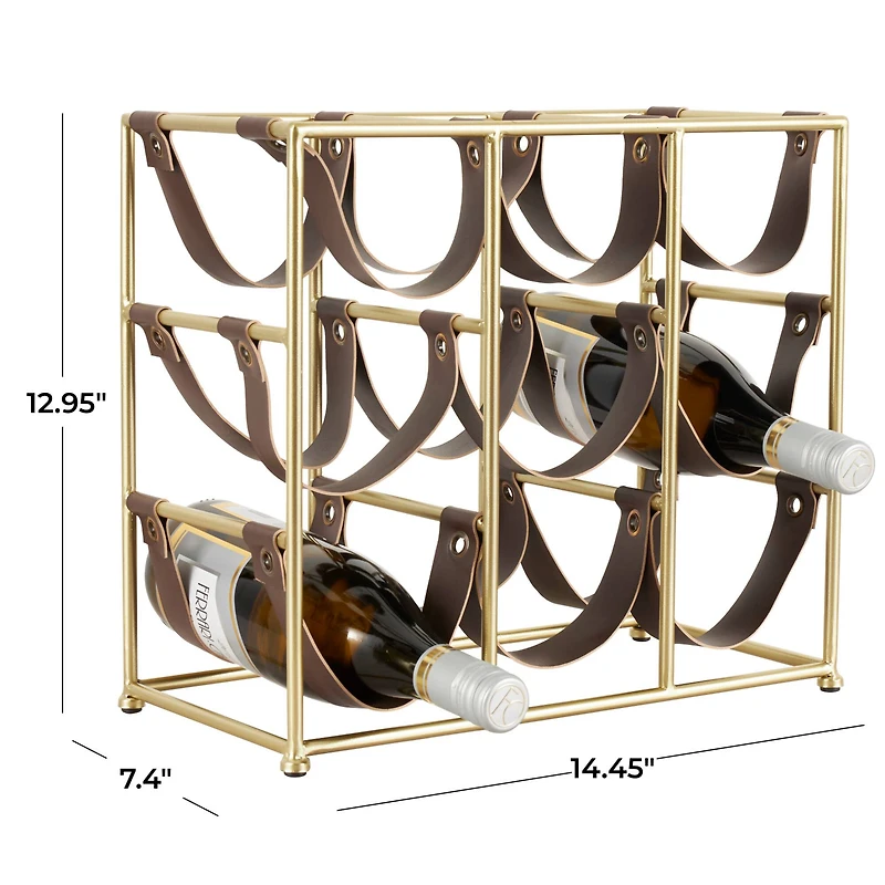 Gold Metal  Wine Rack