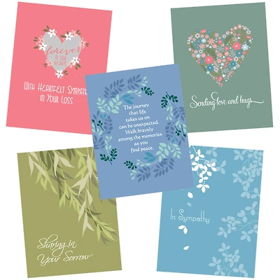 JAM Paper Nature Design Blank Sympathy Cards Set, 36ct.