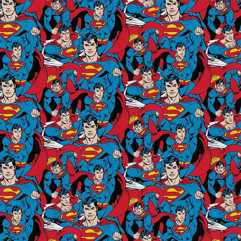 DC Comics Superman Crowd Precut Cotton Fabric