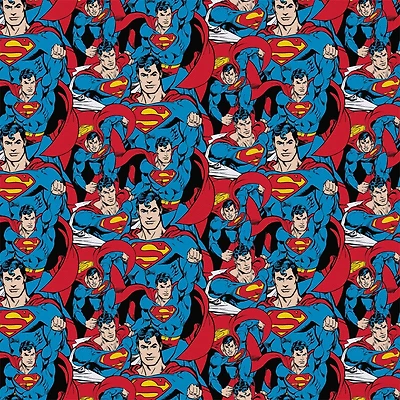 DC Comics Superman Crowd Precut Cotton Fabric