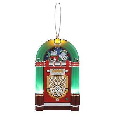 Miniature Green Vintage Jukebox Ornament