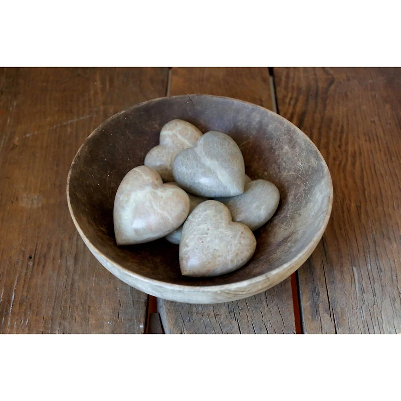 Hello Honey® 3" Soapstone Decorative Heart Figurines, 6ct.