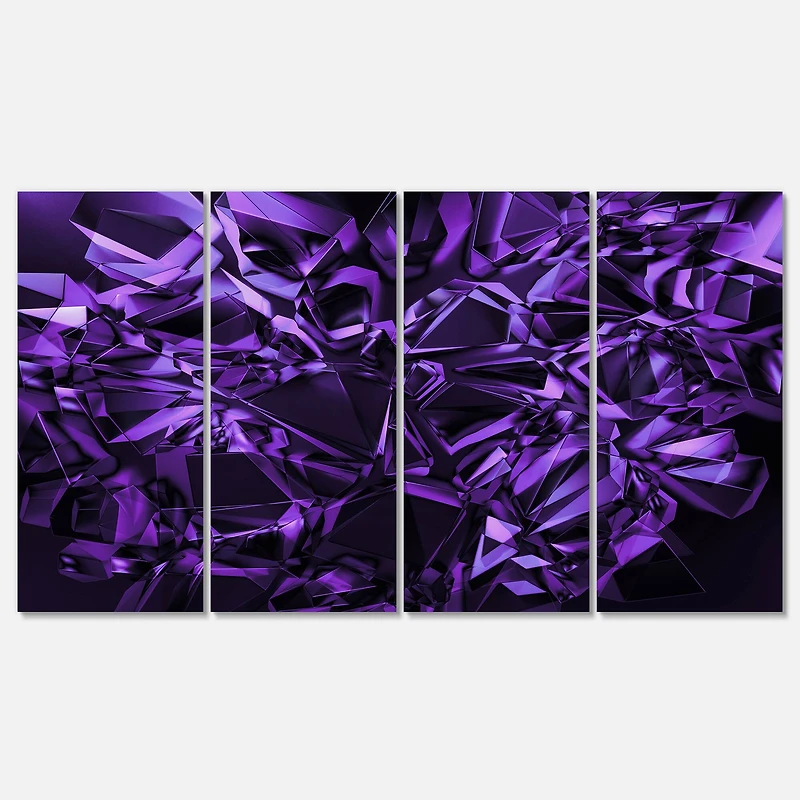 Designart - Purple Crystal Texture Design