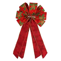21" Red Holly Tree Bow by Celebrate It®